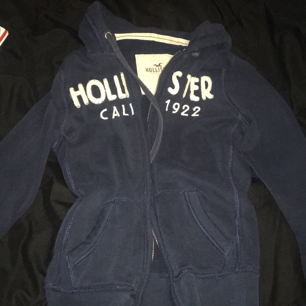 Hollister zip up hoodie.